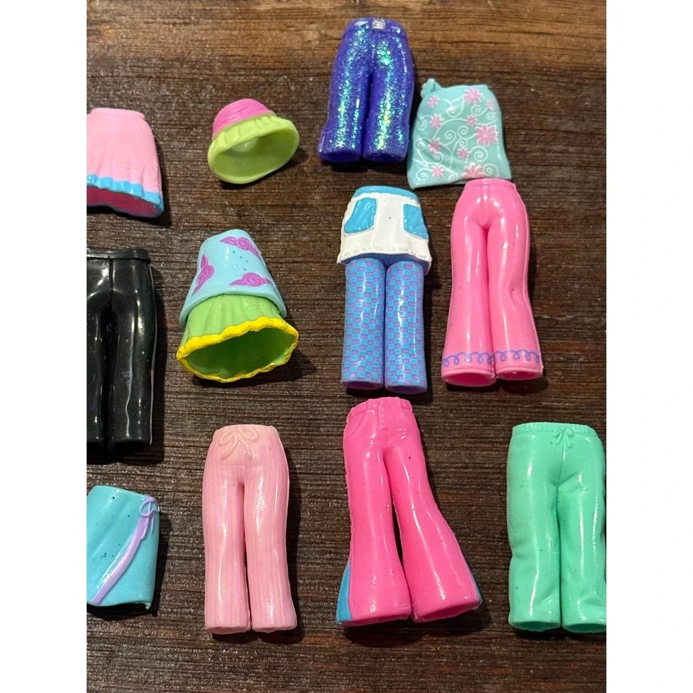 Vintage Polly Pocket Rubber Clothes Lot 39pc Y2K Fashion Doll‎ Accessories Mixed